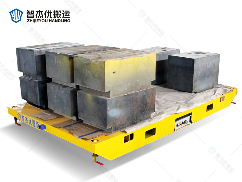 CWX-5T集裝箱轉(zhuǎn)運無軌電動平車試車成功整裝待發(fā)